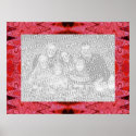 vision red photo frame posters