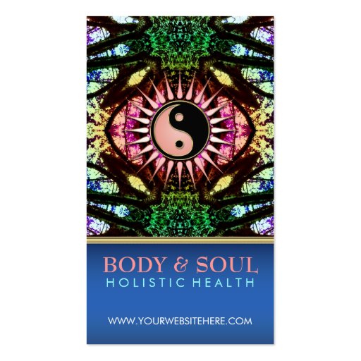 Visionary Forest YinYang NewAge Business Cards (front side)
