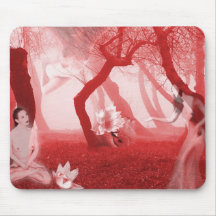 Visions in Red - Self Portrait Mousepad