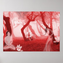 Visions in Red - Self Portrait Poster