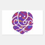 VISIONS OF GANESH RECTANGULAR STICKER