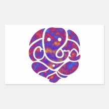 VISIONS OF GANESH RECTANGULAR STICKER