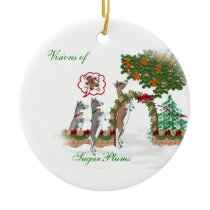 Visions of SugarPlums Goat Christmas Ornament