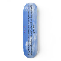 Visions Scripture Skateboard - John 3:16 by tinyzoo Visions Scripture Skateboard - John 3:16