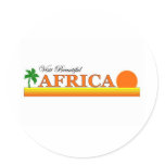 Visit Beautiful Africa Round Stickers
