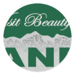 Visit Beautiful Banff Round Stickers