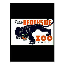 Visit Brookside Zoo Free - WPA Poster - Postcard
