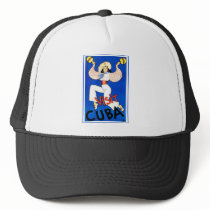 Visit Cuba Vintage Travel Art Mesh Hat