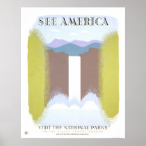 Visit National Parks 1940 WPA Poster