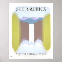 Visit National Parks 1940 WPA Poster