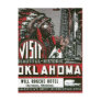 Visit Oklahoma With Indian Chief Post Card