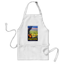 Visit Palestine 2 Holy Land Vintage Travel Art Apron