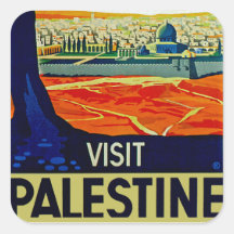 Visit Palestine Square Stickers