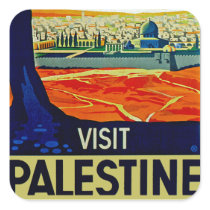 Visit Palestine Square Stickers