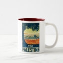 Visit Palestine Vintage Travel Poster mugs by vintagegiftmall Visit Palestine Vintage Travel Poster mugs