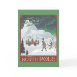 Visit Santa's workshop at the North Pole Greeting Card