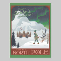 Visit Santa's workshop at the North Pole: postcard postcards