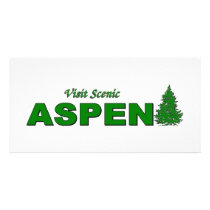 Visit Scenic Aspen, Colorado Custom Photo Card