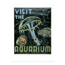 Visit the Aquarium - WPA Poster - posters by wpa_prints Visit the Aquarium - WPA Poster - posters