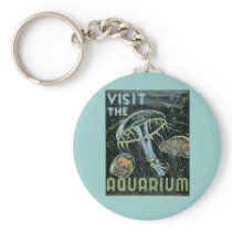 Visit the Aquarium - WPA Poster - Keychain