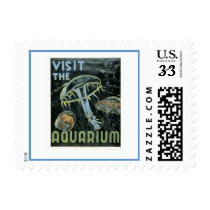 Visit the Aquarium - WPA Poster - postage
