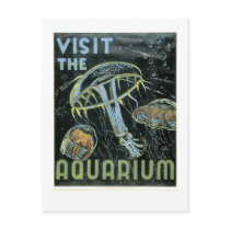 Visit the Aquarium - WPA Poster - Post Cards