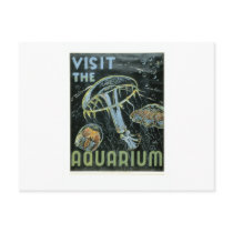 Visit the Aquarium - WPA Poster - Postcard