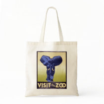 Visit the Zoo-elephant Tote Bag