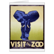 Visit the Zoo-elephant Greeting Card