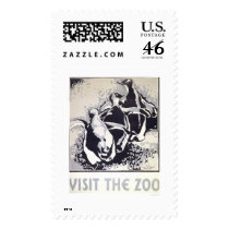 Visit The Zoo Penguin 1936 WPA Postage Stamps