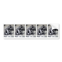 Visit the Zoo - WPA Poster - bumper stickers