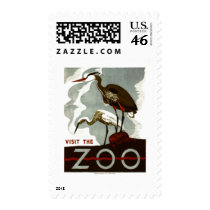 Visit the Zoo - WPA Poster - postage by wpa_prints Visit the Zoo - WPA Poster - postage