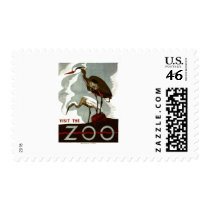 Visit the Zoo - WPA Poster - postage by wpa_prints Visit the Zoo - WPA Poster - postage