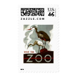 Visit the Zoo - WPA Poster - Postage Stamps