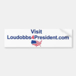 Visita LouDobbs4President.com Etiqueta De Parachoque