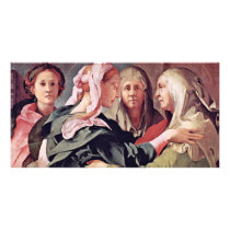 Visitation  By Pontormo Jacopo Customized Photo Card