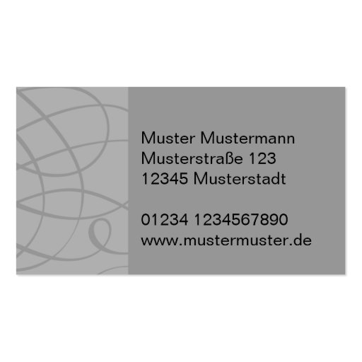 Visitenkarten Doggenkopf Business Card Template (back side)