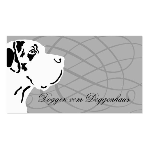 Visitenkarten Doggenkopf Business Card Template (front side)