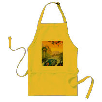 Visitez La Grece En Auto Retro Holiday Poster Aprons