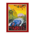 Visitez La Grece En Auto Retro Holiday Poster postcards