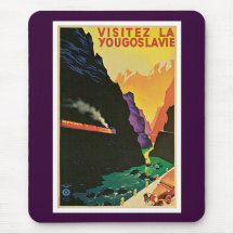 Visitez La Yougoslavie Mouse Pads