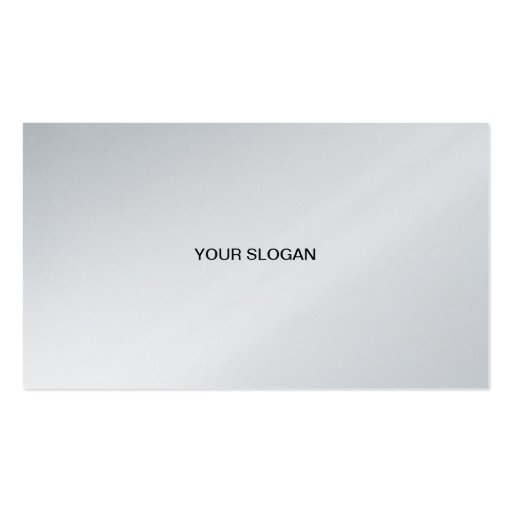 Visiting card, platinum (individually shapable) business card (back side)