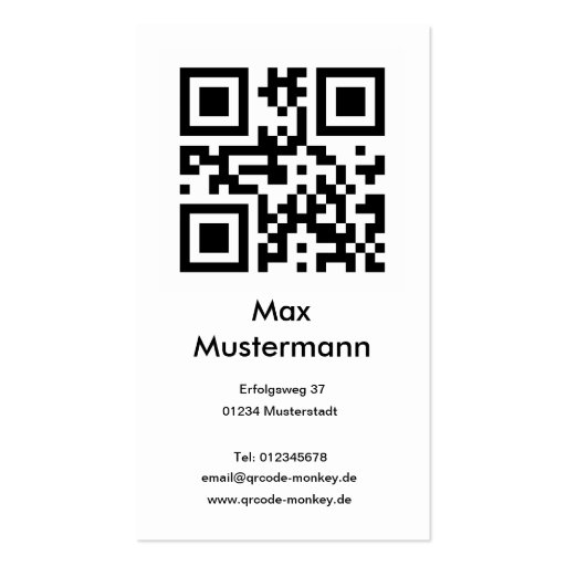 Visiting card, portrait format (individually shapa business card template (front side)