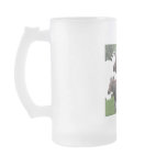 Visiting Moose Frosted Glass Mug Visiting Moose Frosted Glass Mug