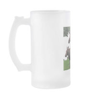 Visiting Moose Frosted Glass Mug