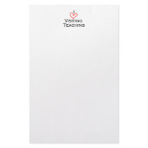 visiting teaching custom stationery