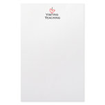 visiting teaching custom stationery
