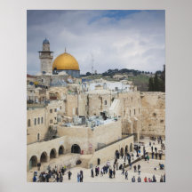 Visitors, Western Wall Plaza & Dome of the Rock Print