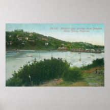 Vista aérea de la bahía del belvedere, belvedere d posters