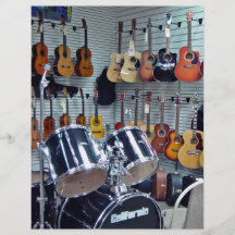 Vista de instrumentos musicales tarjetas publicitarias